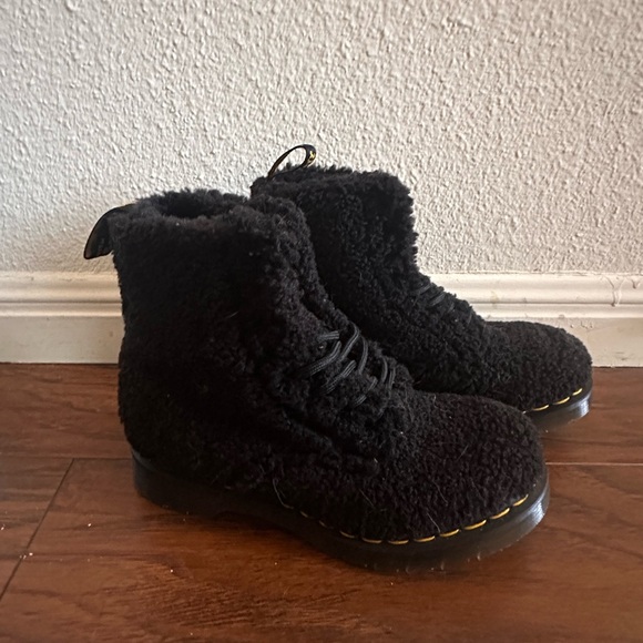 Fluffy Black Dr. Marten Boots - Picture 5 of 5